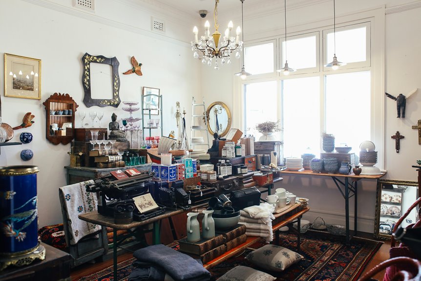 antique shops for winter treasures